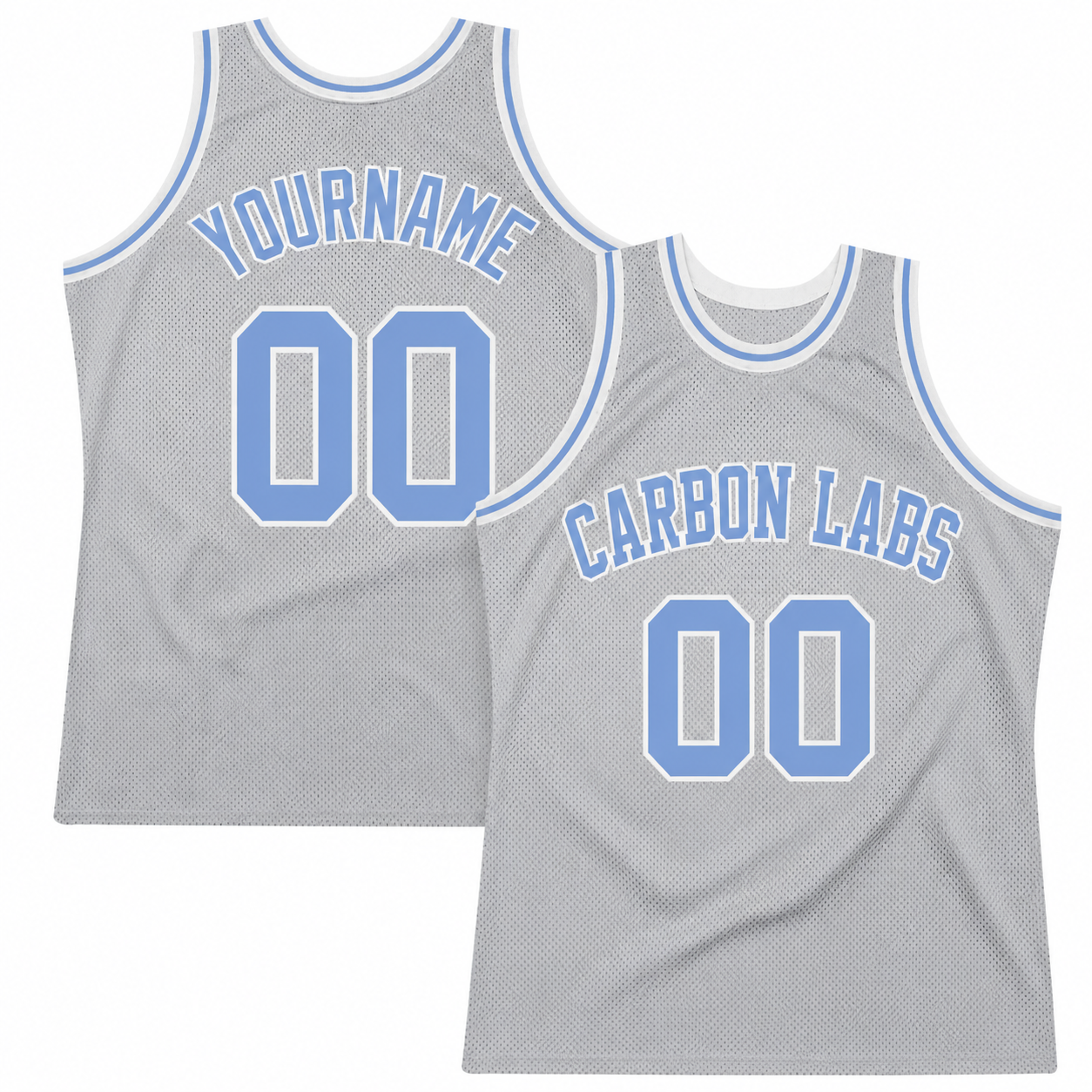 Silver blue Carbon Labs jersey